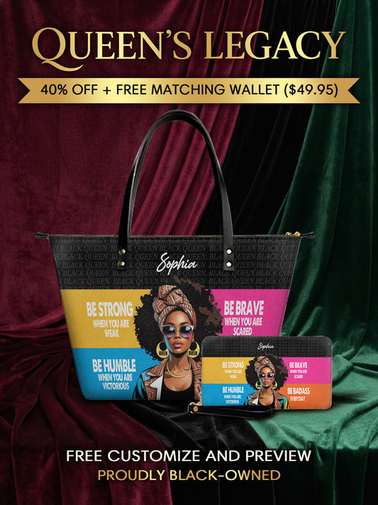 Melaniva Queen in Color Leather Tote Bag Deal (FREE WALLET) - Melaniva