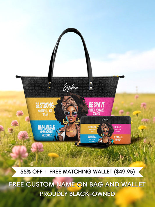 Melaniva Queen in Color Leather Tote Bag Deal (FREE WALLET) - Melaniva