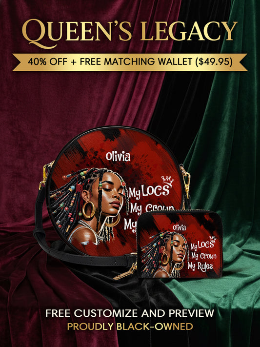 Melaniva Crown of Locs Leather Circle Crossbag Deal - Melaniva