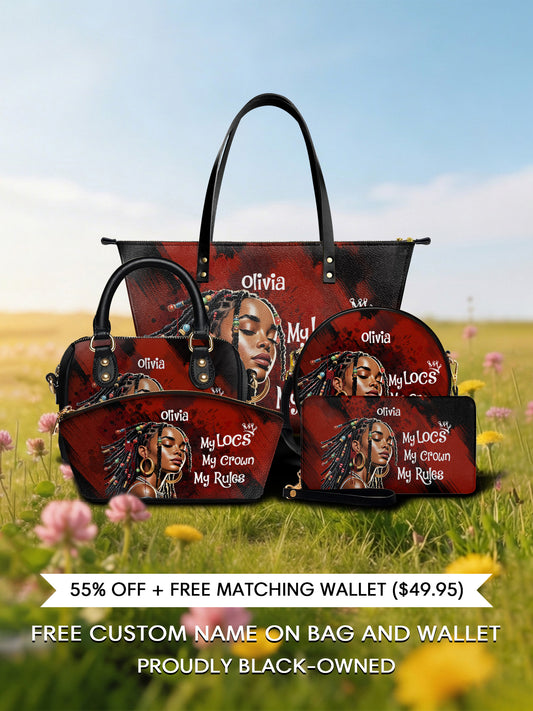 Melaniva "Crown of Locs" Tote Bag The Lucky Bundle - Melaniva