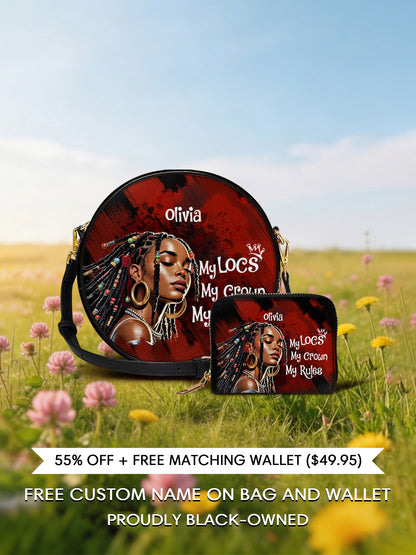 Melaniva Crown of Locs Leather Circle Crossbag Deal - Melaniva