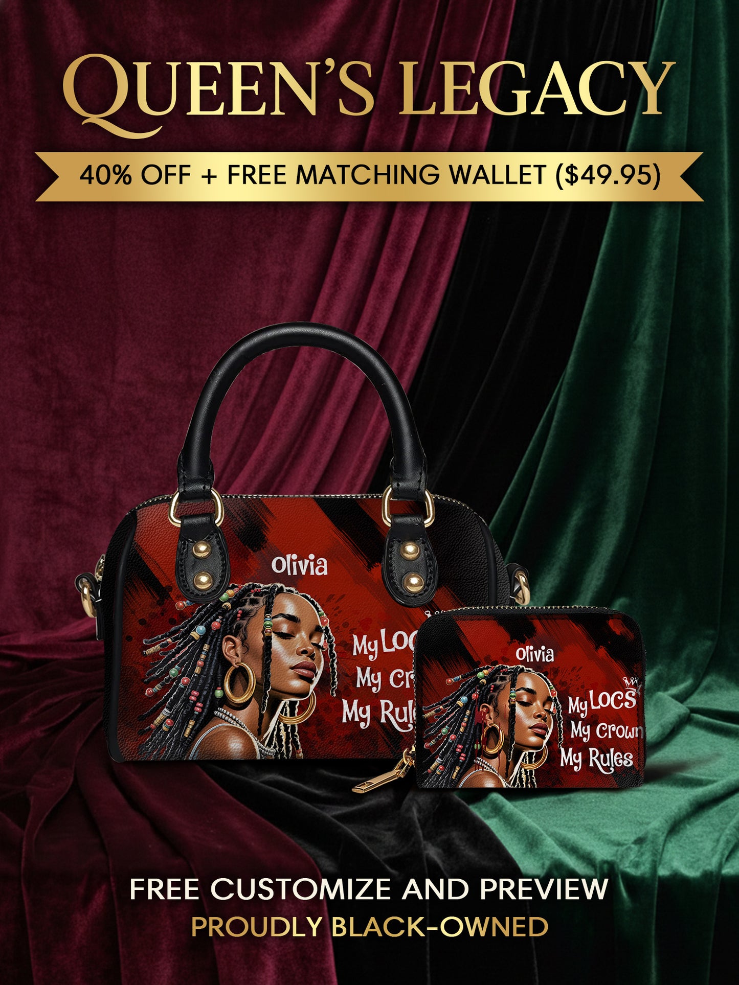 Melaniva Crown of Locs Leather Mini Satchel Deal - Melaniva