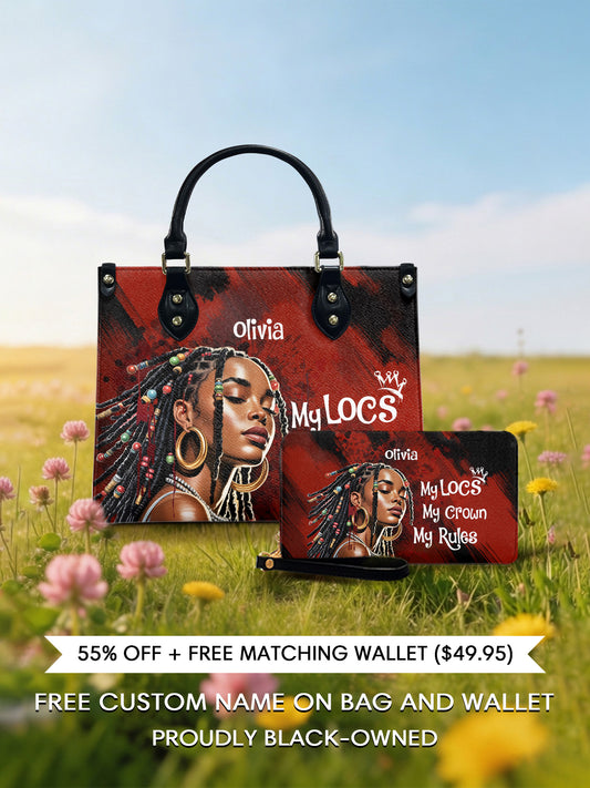 Melaniva Crown of Locs Leather Handbag Deal (FREE WALLET) - Melaniva
