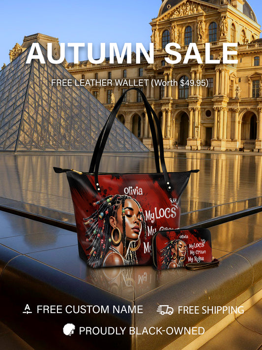 Melaniva Crown of Locs Leather Tote Bag Deal (FREE WALLET)