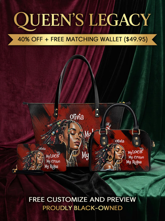 Melaniva "Crown of Locs" Tote Bag The Perfect Trio - Melaniva