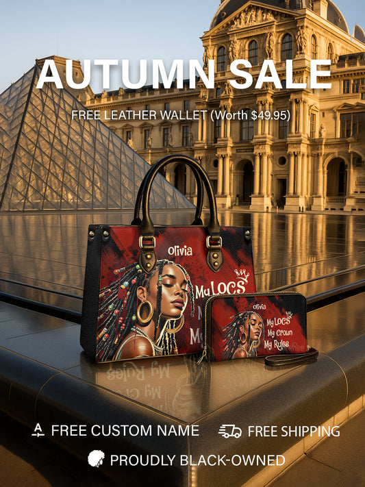 Melaniva Crown of Locs Leather Handbag Deal (FREE WALLET)