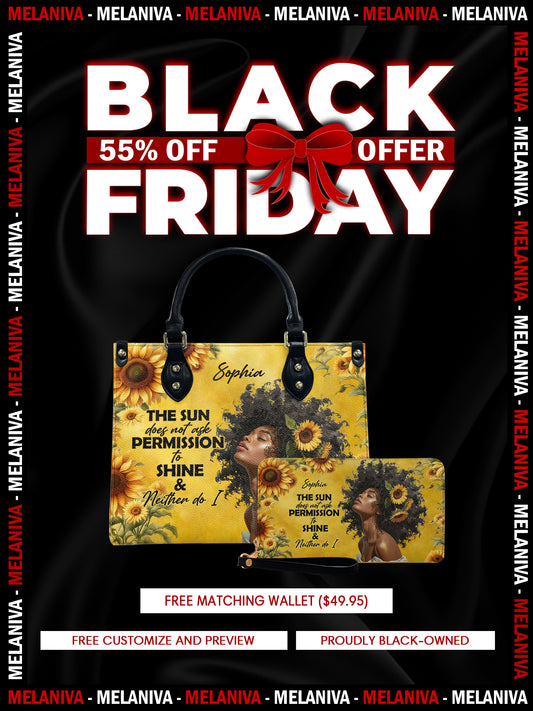 Melaniva Sunlit Crown Leather Handbag Deal (FREE WALLET)