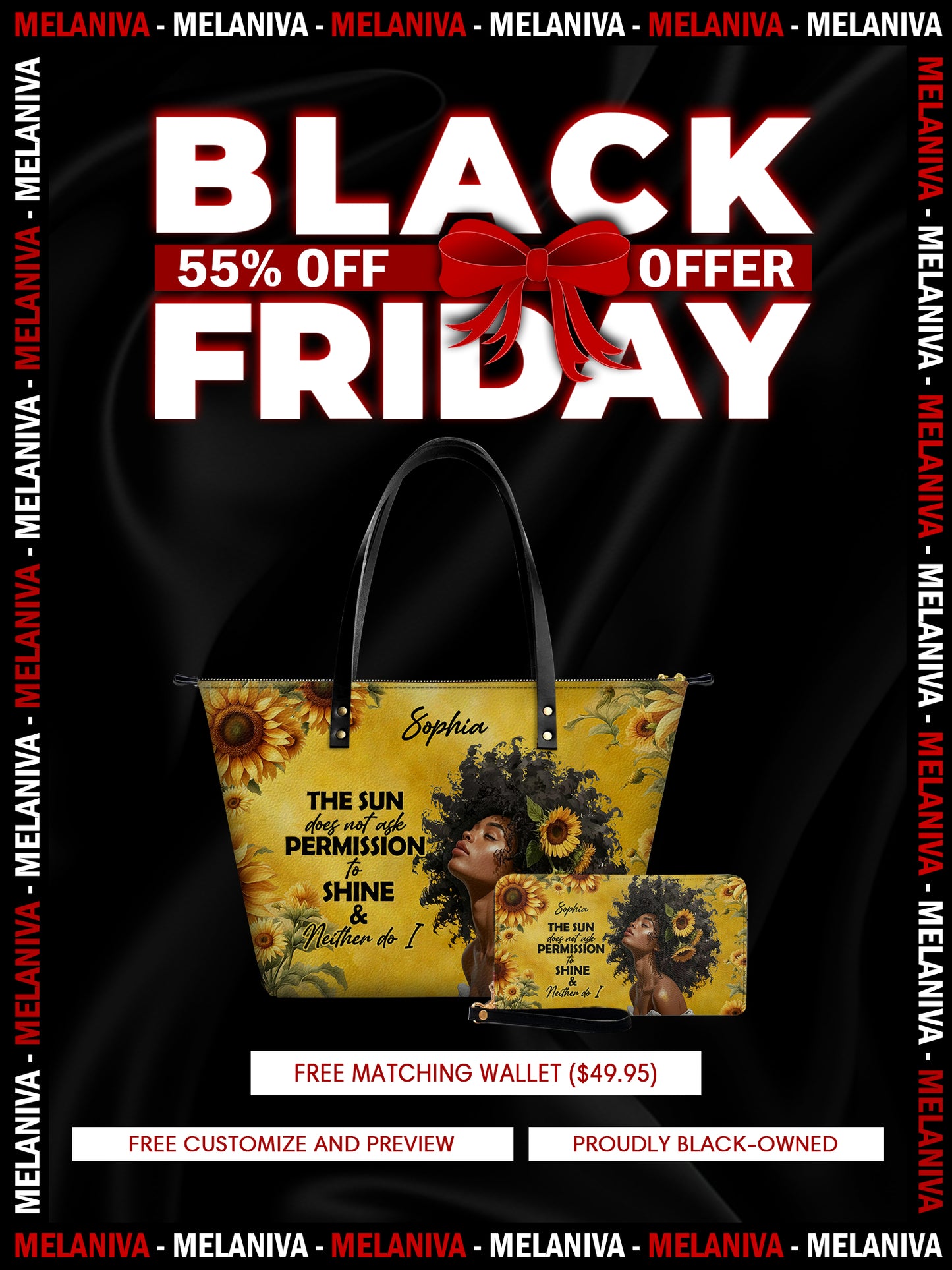 Melaniva Sunlit Crown Leather Tote Bag Deal (FREE WALLET)