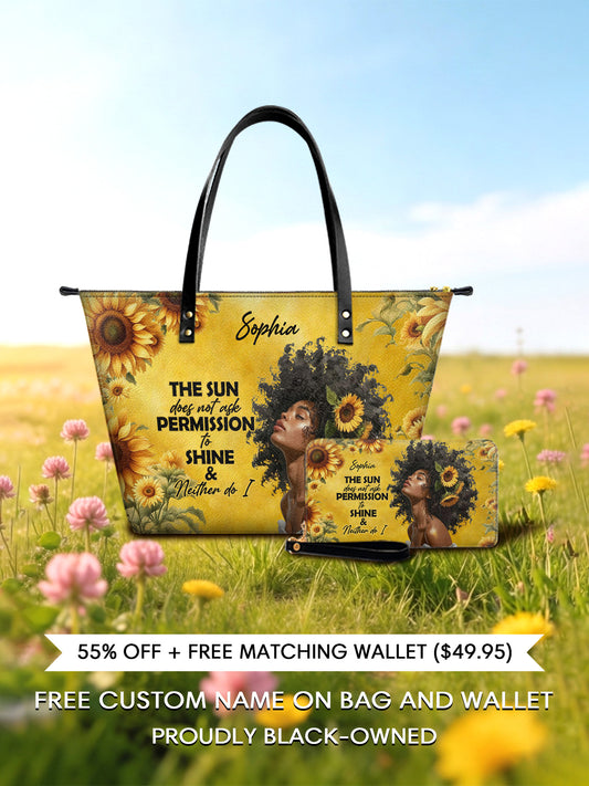 Melaniva Sunlit Crown Leather Tote Bag Deal (FREE WALLET) - Melaniva
