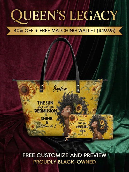 Melaniva Sunlit Crown Leather Tote Bag Deal (FREE WALLET) - Melaniva