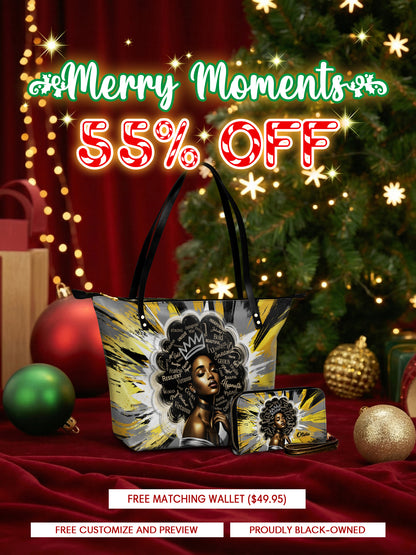 Melaniva Solar Halo Leather Tote Bag Deal (FREE WALLET)