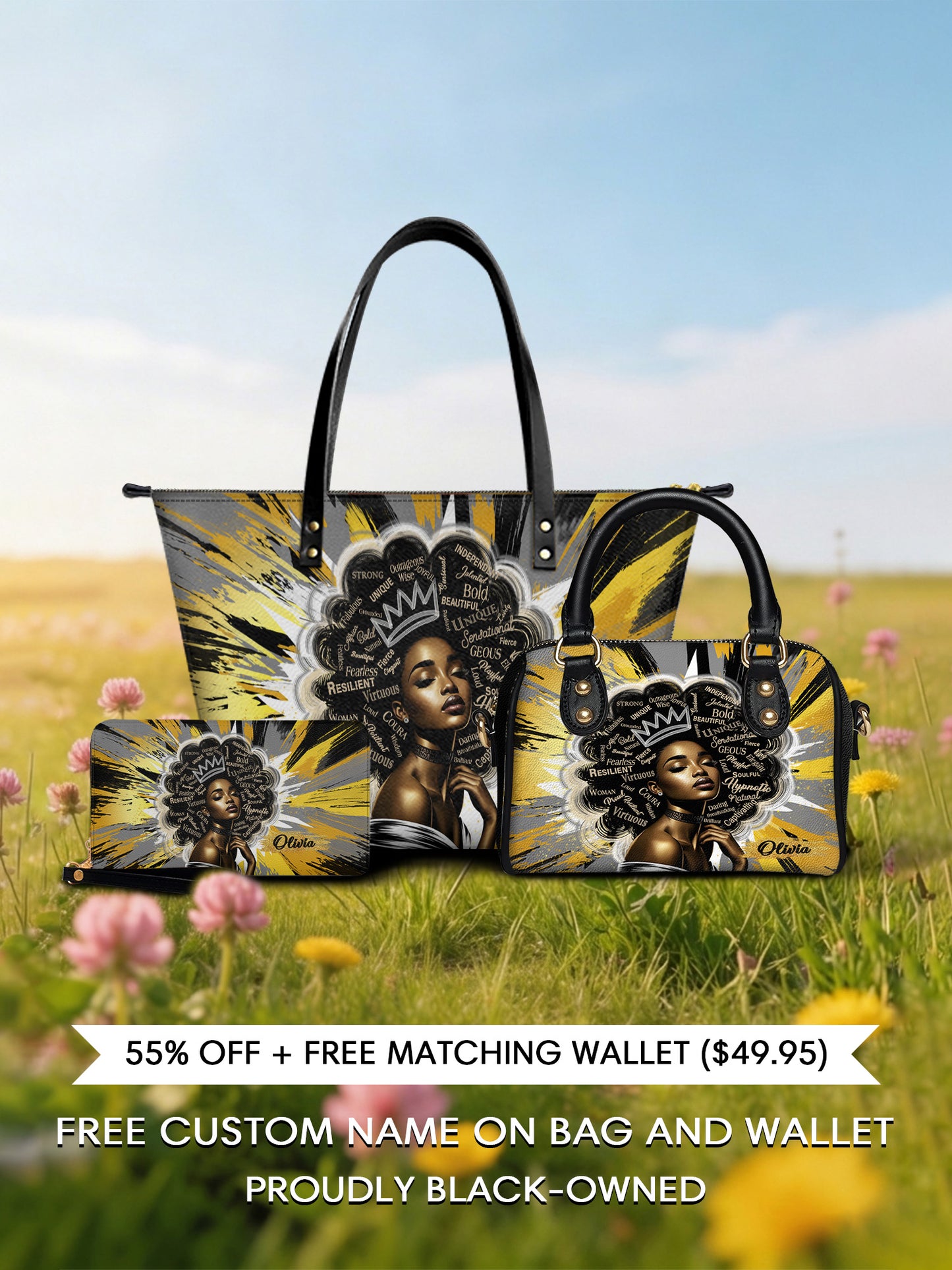 Melaniva "Solar Halo" Tote Bag The Perfect Trio - Melaniva