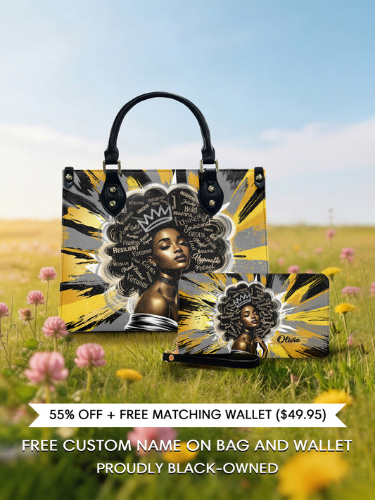 Melaniva Solar Halo Leather Handbag Deal (FREE WALLET) - Melaniva