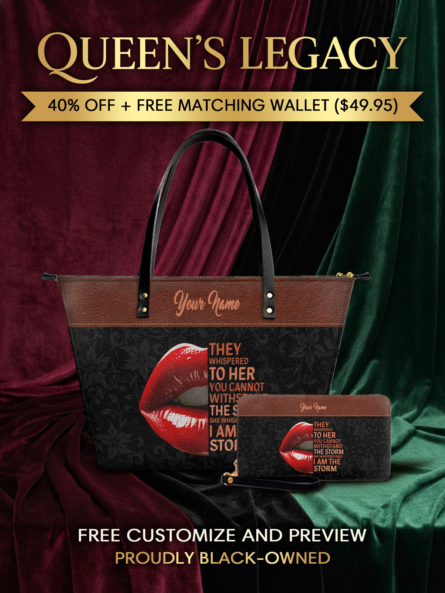 Melaniva Storm Kiss Leather Tote Bag Deal (FREE WALLET) - Melaniva