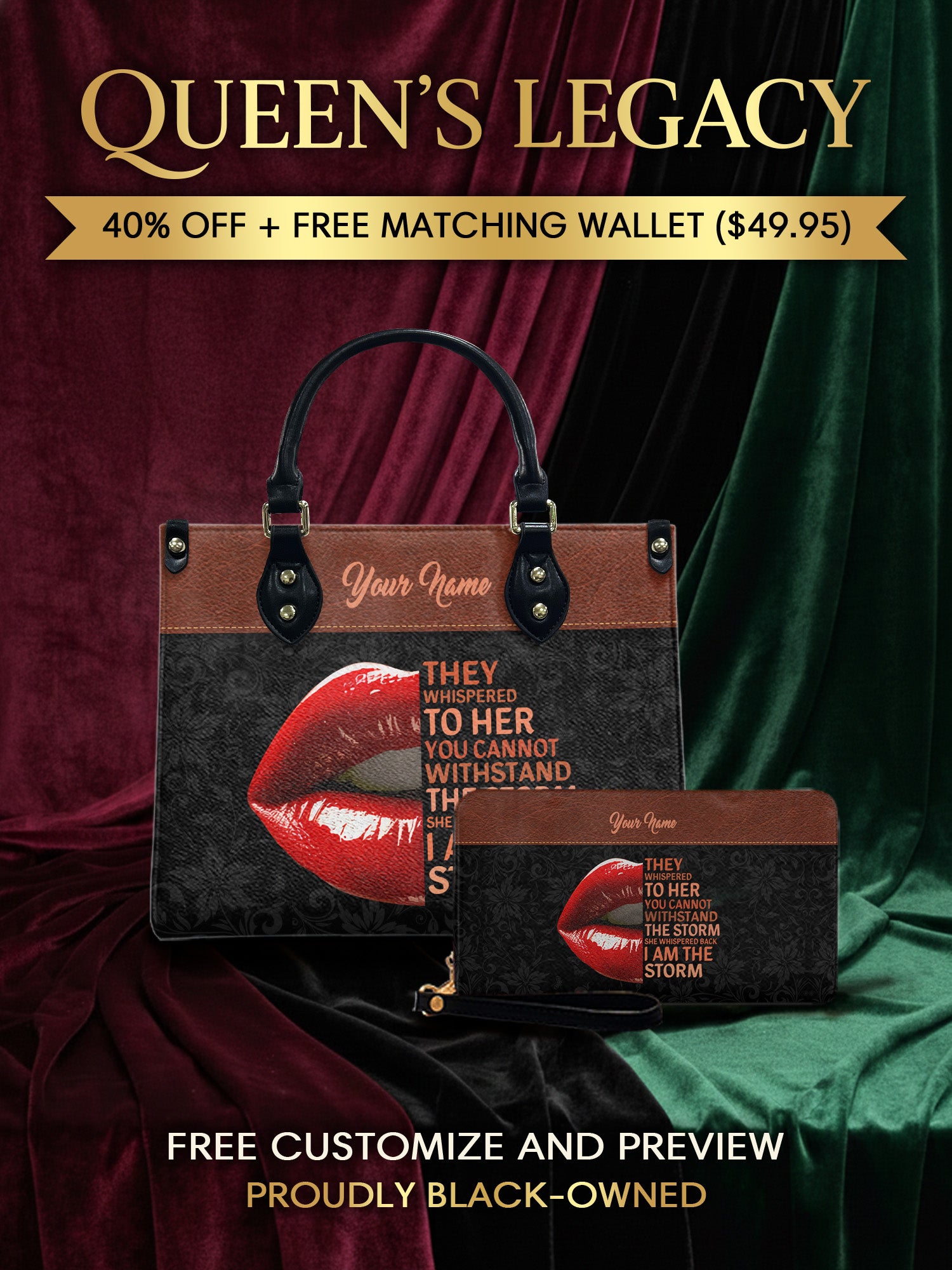 Melaniva Storm Kiss Leather Handbag Deal (FREE WALLET) - Melaniva