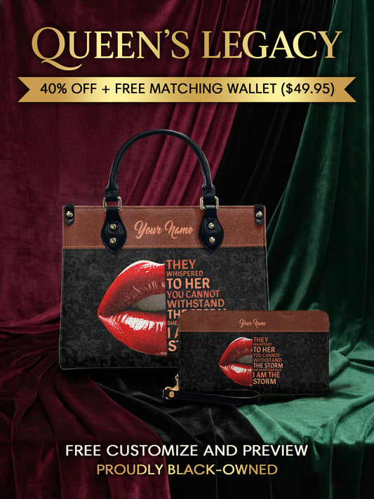 Melaniva Storm Kiss Leather Handbag Deal (FREE WALLET) - Melaniva