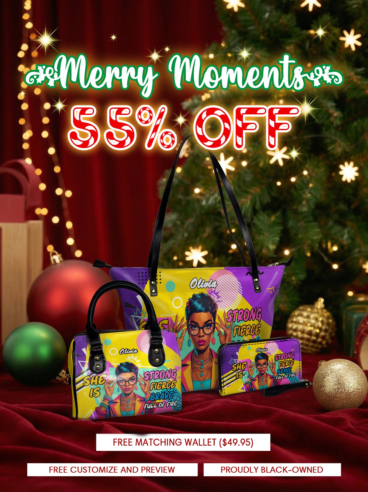 Melaniva "Retro Pop Diva" Tote Bag The Perfect Trio