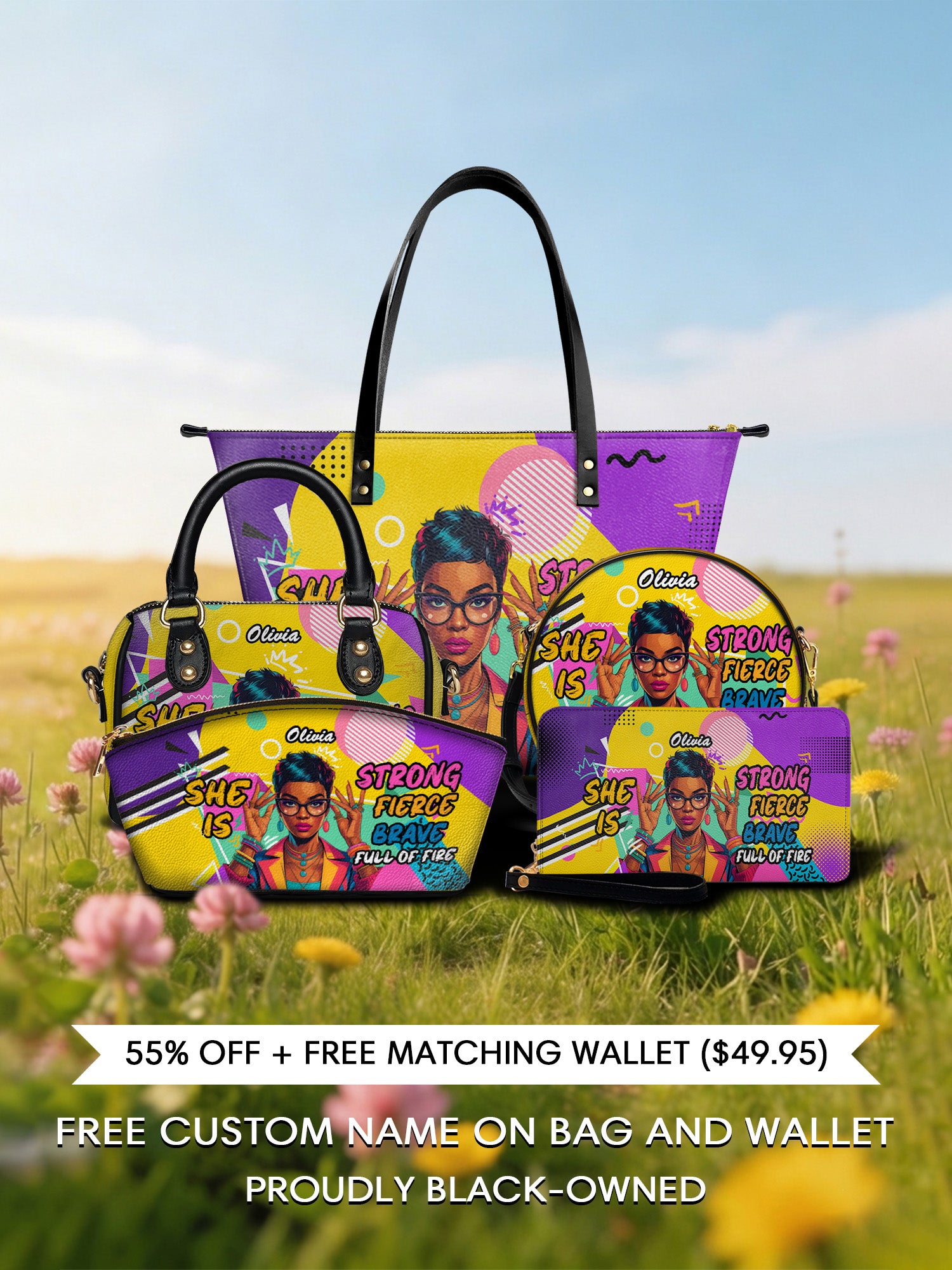 Melaniva "Retro Pop Diva" Tote Bag The Lucky Bundle - Melaniva