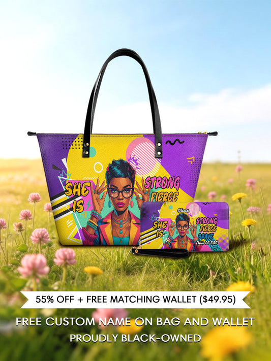 Melaniva Retro Pop Diva Leather Tote Bag Deal - Melaniva