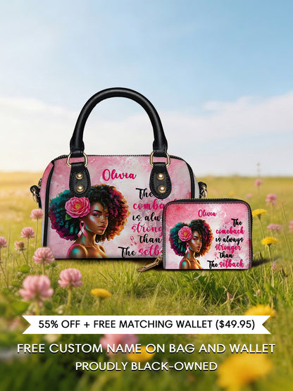 Melaniva Stronger in Pink Leather Mini Satchel Deal - Melaniva