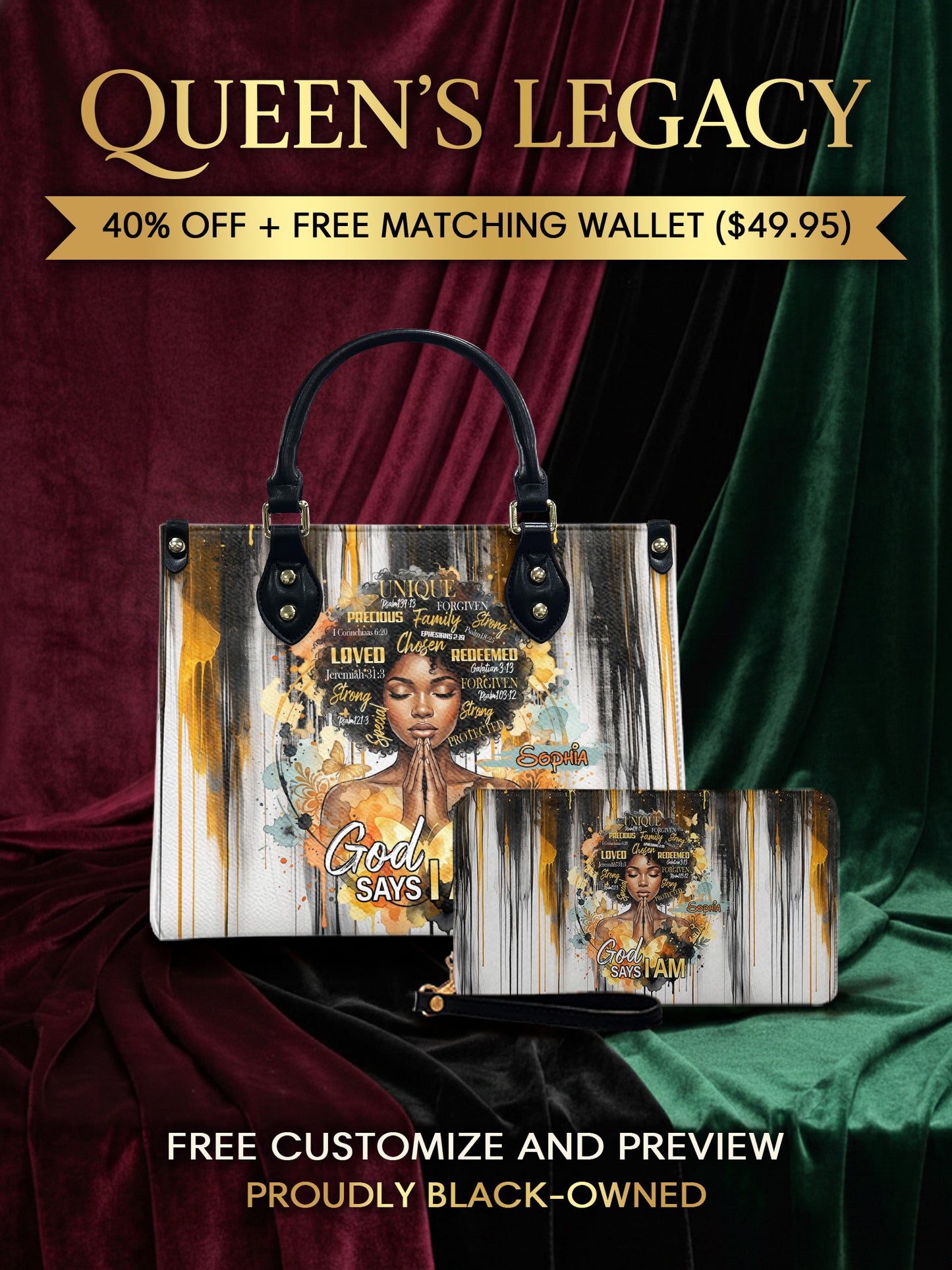Melaniva “Blessed & Precious Heritage” Leather Handbag Deal - Melaniva