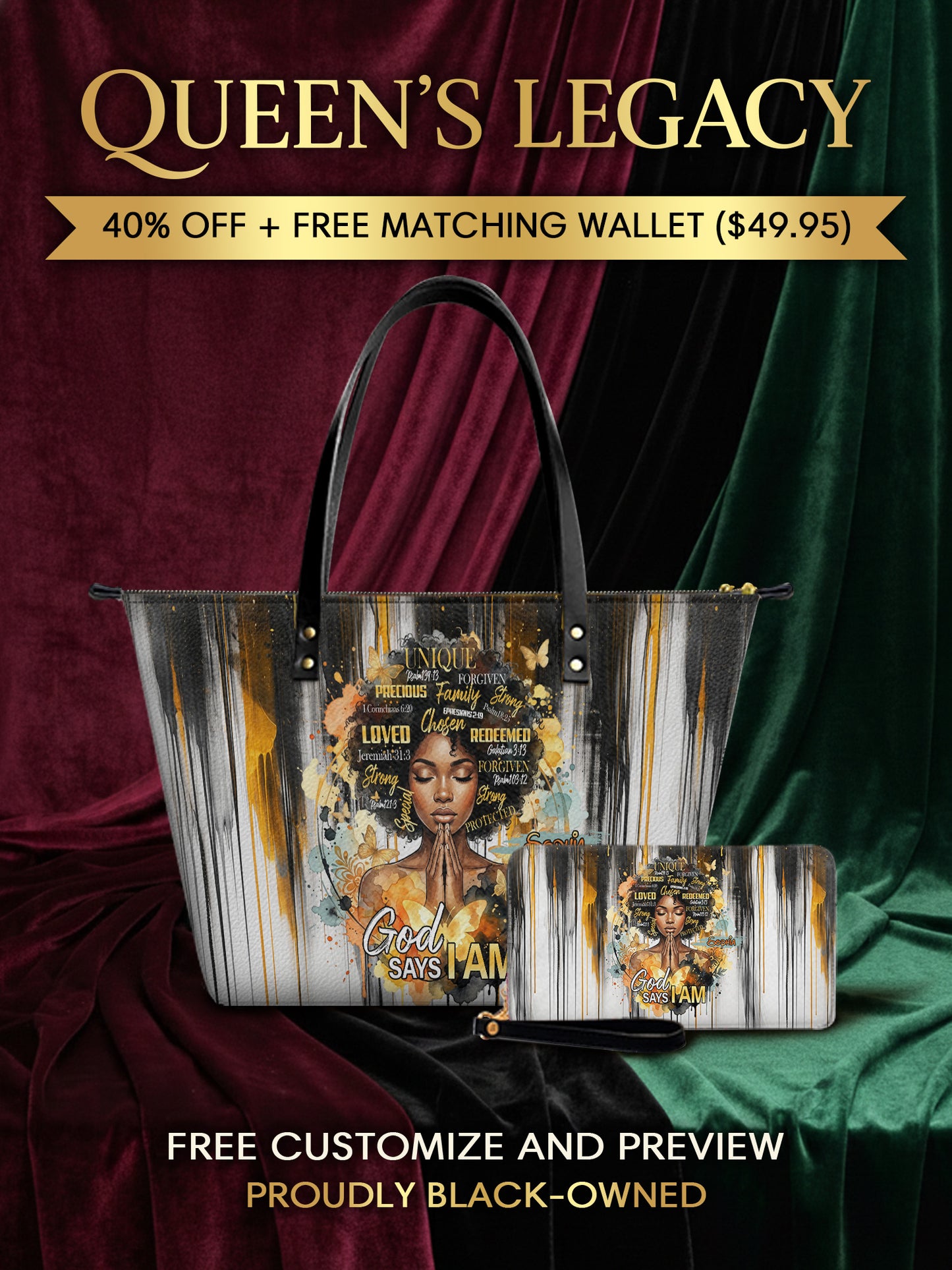 Melaniva “Blessed & Precious Heritage” Leather Totebag Deal - Melaniva