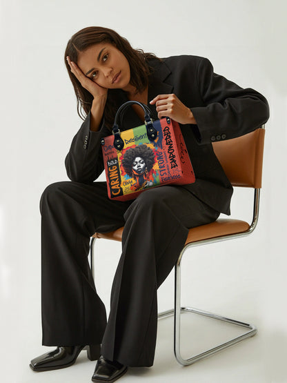 Melaniva Empowered Essence Red Leather Handbag Deal (FREE WALLET)