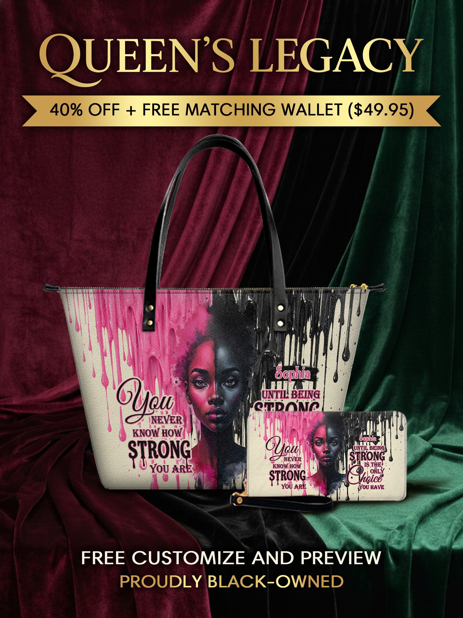 Melaniva “Inner Strength Melanin” Leather Totebag Deal - Melaniva