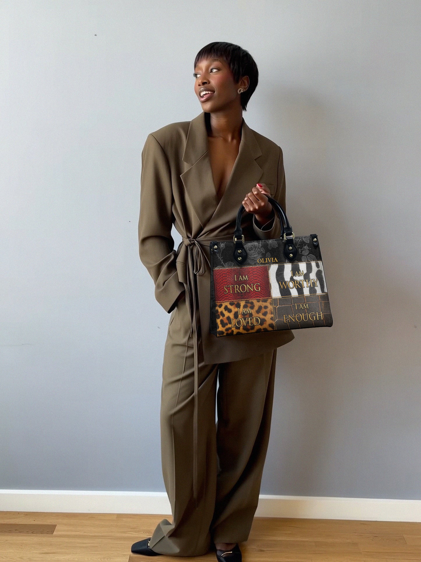 Melaniva Patchwork of Power Leather Handbag Deal (FREE WALLET)