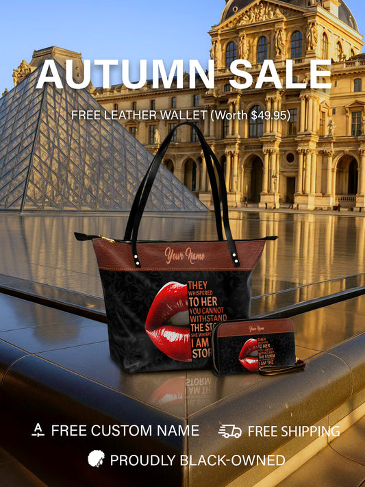 Melaniva Storm Kiss Leather Tote Bag Deal (FREE WALLET)
