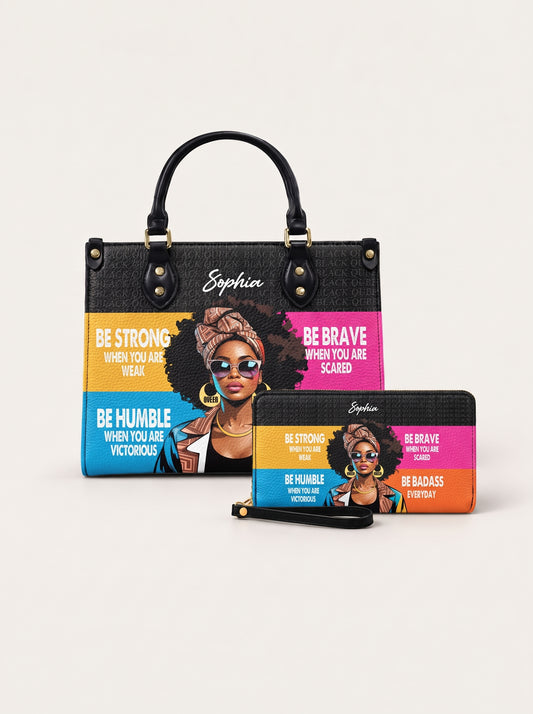 Melaniva Queen in Color Leather Handbag Deal (FREE WALLET)