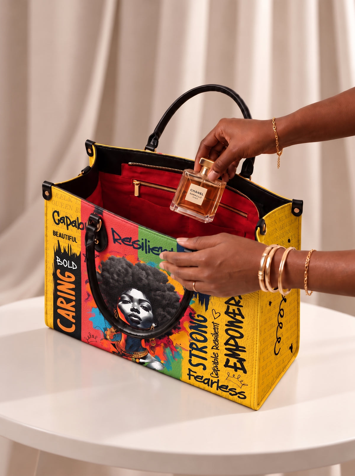 Melaniva Empowered Essence Yellow Leather Handbag Deal (FREE WALLET)