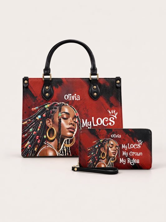 Melaniva Crown of Locs Leather Handbag Deal (FREE WALLET)