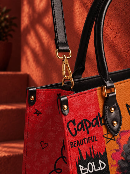 Melaniva Shea Butter & Offre de sac à main en cuir doré