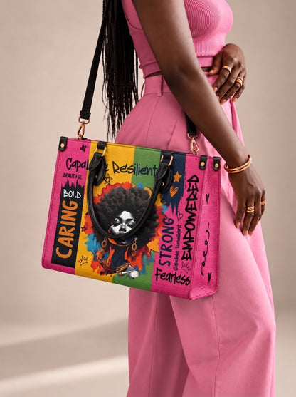 Melaniva Empowered Essence Pink Leather Handbag Deal (FREE WALLET)