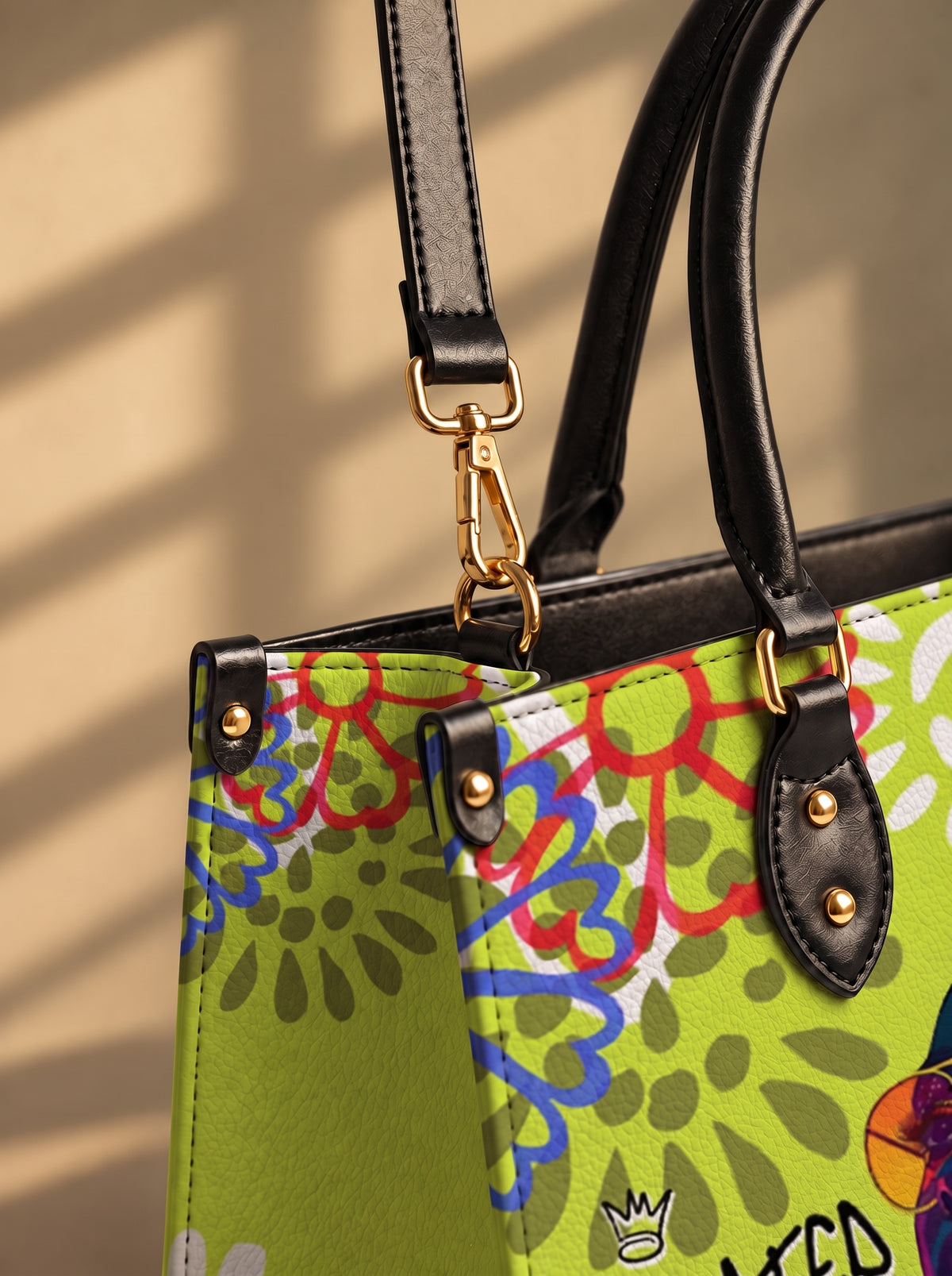 Melaniva I Am Elevated - Lemon Lime Leather Handbag Deal (FREE WALLET)