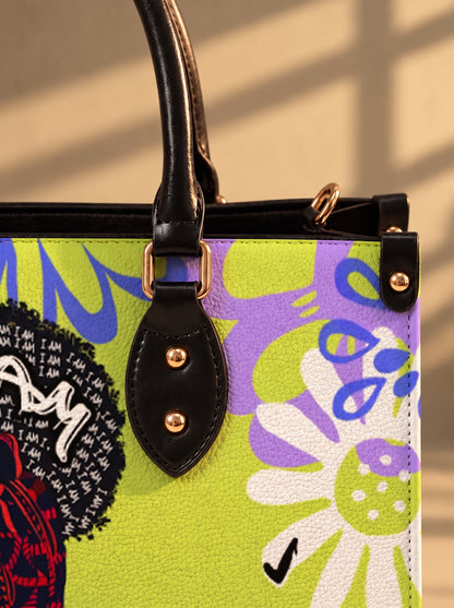 Melaniva I Am Elevated - Lemon Lime Leather Handbag Deal (FREE WALLET)
