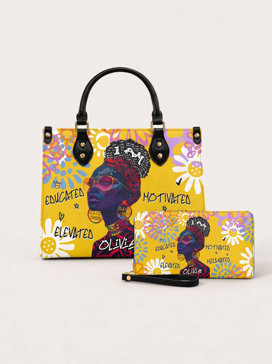 Melaniva I Am Elevated Leather Handbag Deal (FREE WALLET)