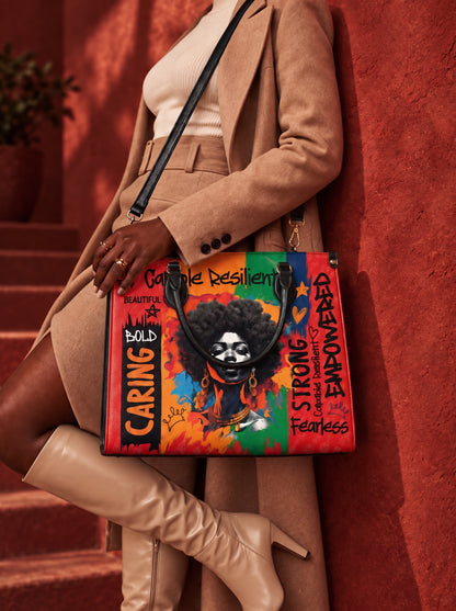Melaniva Shea Butter & Offre de sac à main en cuir doré