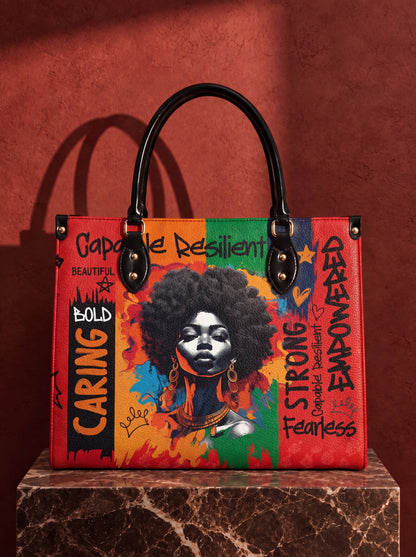 Melaniva Empowered Essence Red Leather Handbag Deal (FREE WALLET)