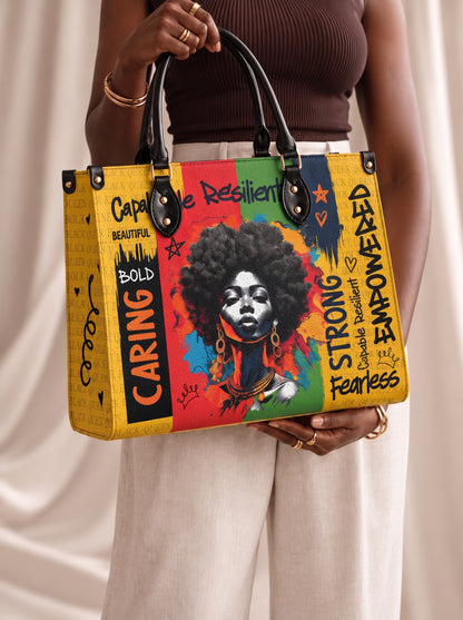 Melaniva Empowered Essence Yellow Leather Handbag Deal (FREE WALLET)