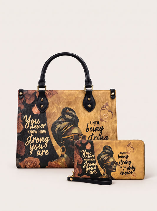 Melaniva Choice of Strength Leather Handbag Deal (FREE WALLET)