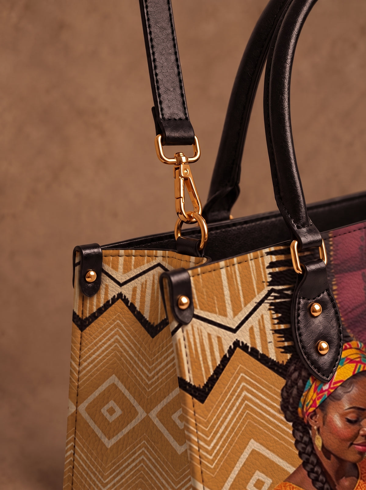 Melaniva "Black Queen & Princess" Offre de sac à main en cuir