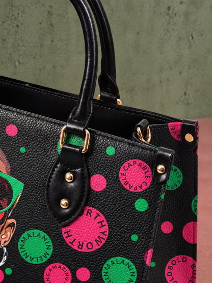 Melaniva "Fearless Beauty Rising" Offre de sac à main en cuir