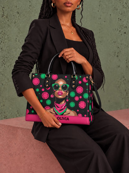Melaniva "Fearless Beauty Rising" Offre de sac à main en cuir