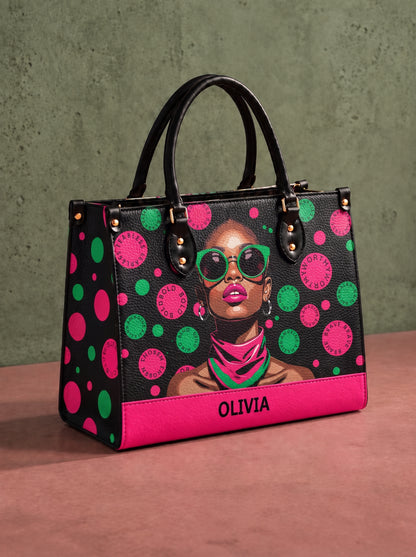 Melaniva "Fearless Beauty Rising" Offre de sac à main en cuir