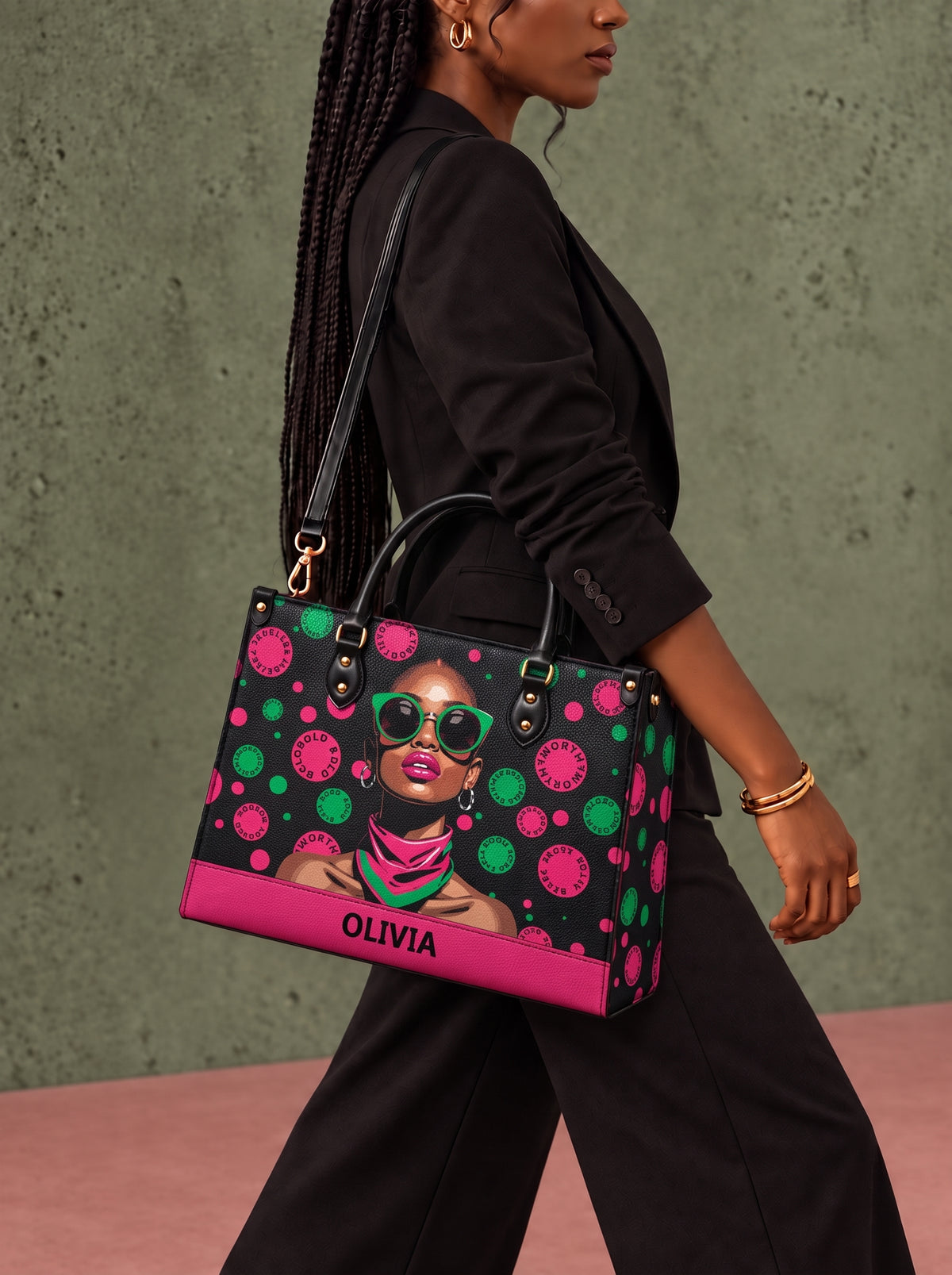 Melaniva "Fearless Beauty Rising" Offre de sac à main en cuir