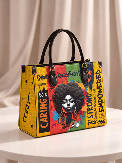 Melaniva Empowered Essence Yellow Leather Handbag Deal (FREE WALLET)