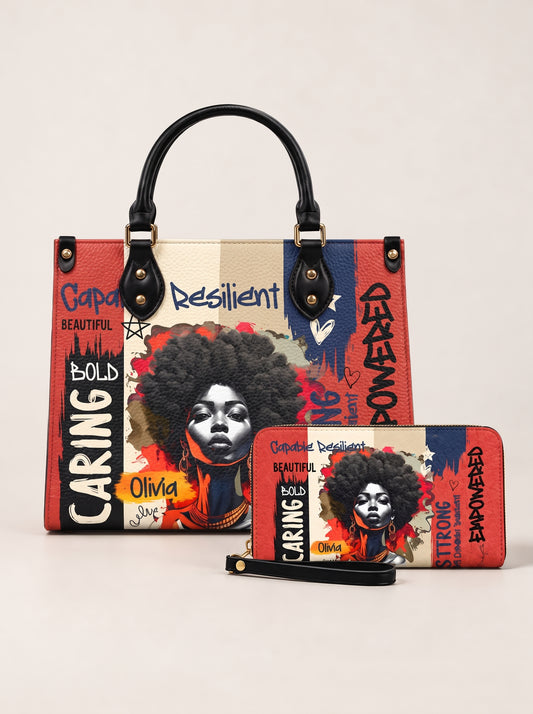 Melaniva "Bold Afro Power" Leather Handbag Deal