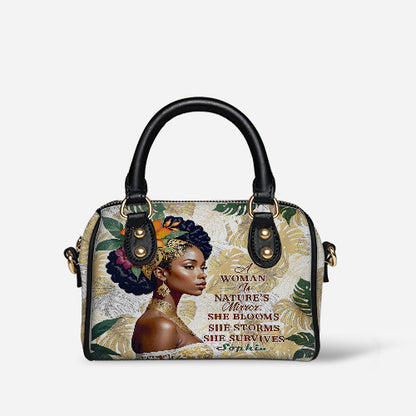 Melaniva Eternal Blossom Leather Mini Satchel